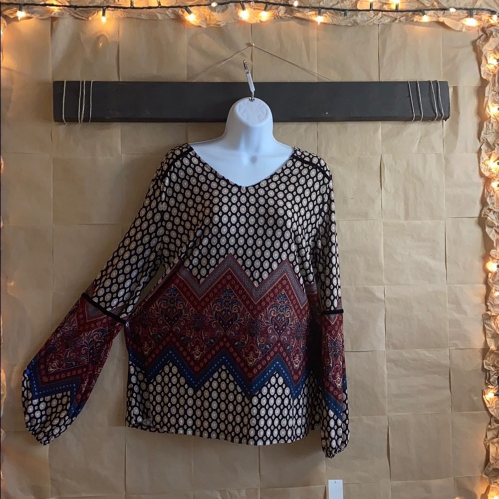 Ava James Pattern Long Sleeve Shirt